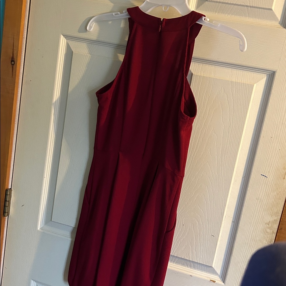 Elegant Sleeveless Burgundy Dress - Picture 3 of 3